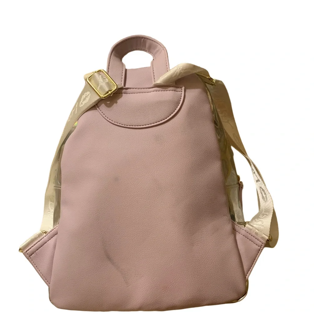 Stylish Betsey Johnson Silver Pink Star Backpack